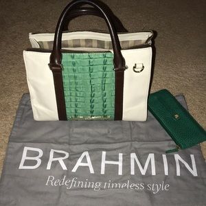 Medium Brahmin Bag & Brahmin Wallet.